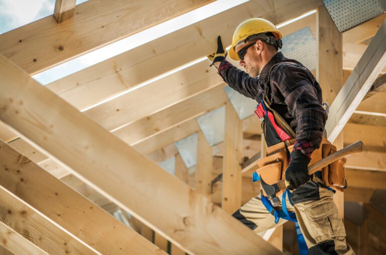 building a house with wood